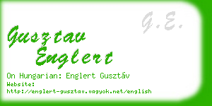 gusztav englert business card